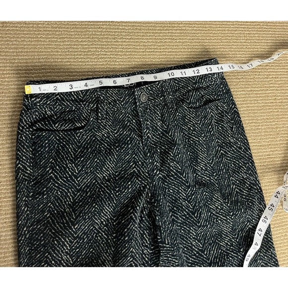 Ann Taylor Loft Supper Skinny Corduroy Pants Women's 26/2 Geometric Black/Tan - Picture 4 of 10